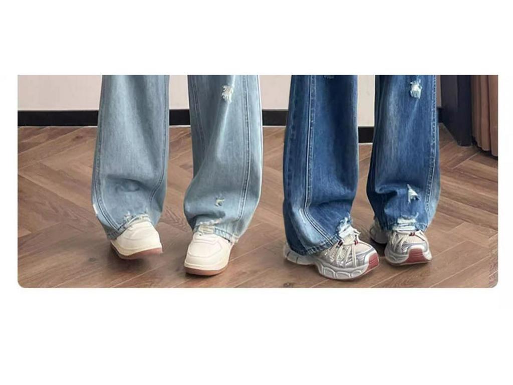 Women's High Waist Wide-Leg Jeans - Summer 2026, Thin, Petite, Loose Fit with Narrow Straight Cut