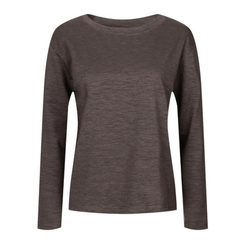 Shop Women S Korean midSeaSon Modal Crewneck lS Plain Tee Purple Dai wSh260072