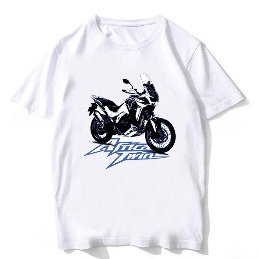 

Япония Приключения Хонда Африка Твин Crf 1000л Мотоциклетная Футболка Новые Мужские Футболки Одежда Мальчик Белые Топы Мото Поездка Спорт Легенда Футболки S