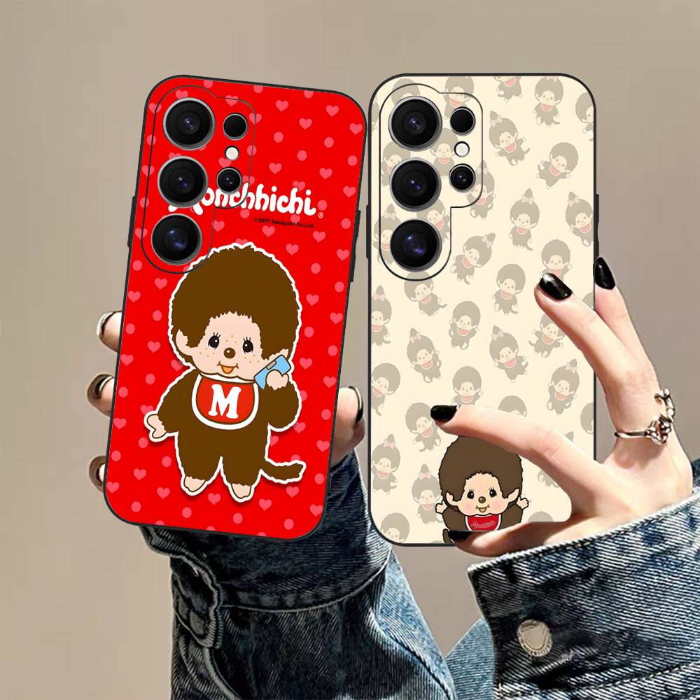 kawaii IP M-M-Monchhichis Phone Case For Samsung S 24 fe 25 Ultra plus 20 lite 21 30 22 23 24 22 Ultra 5G Fundas
