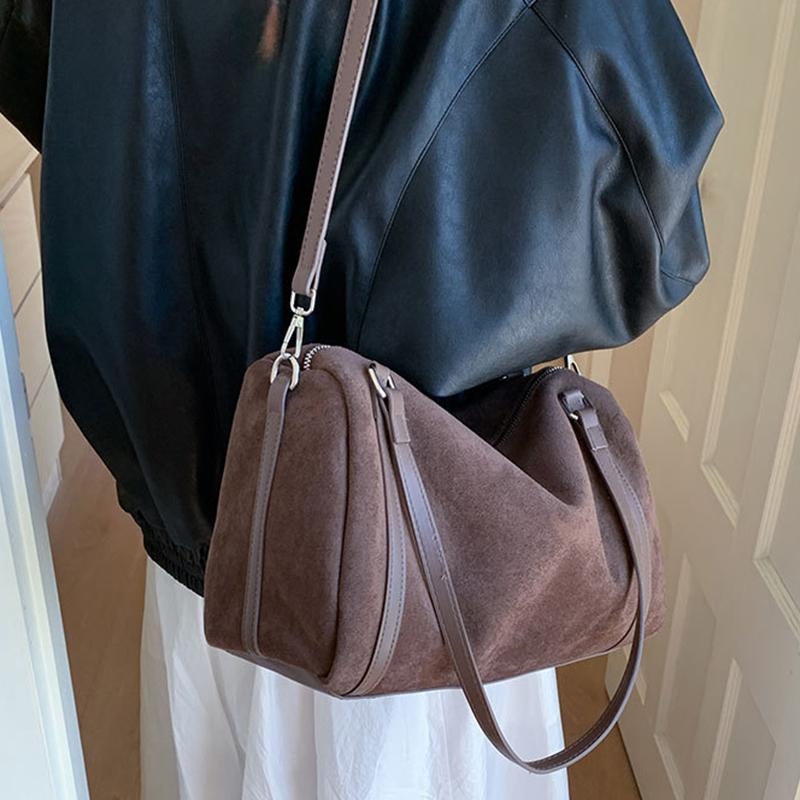 Fashion Women Shoulder Bag Faux Suede Crossbody Bags High Capacity Matte PU Leather Female Tote Handbags