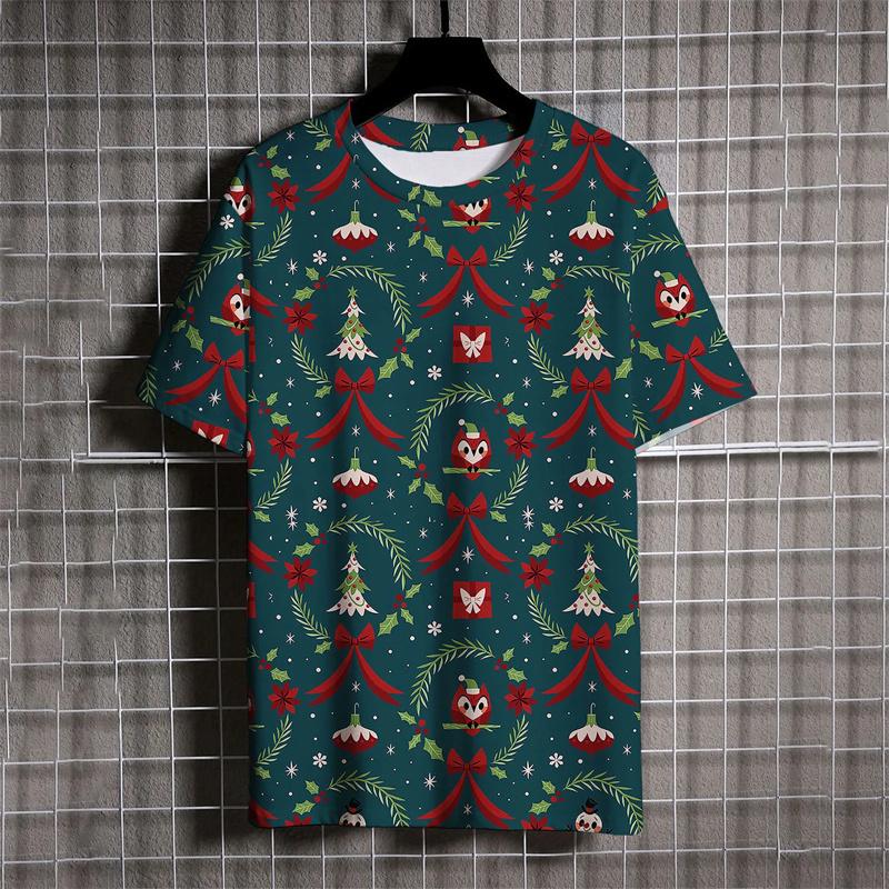 

Модная 3D футболка с принтом Счастливого Рождества, Санта Клаус, Рождественский лось, графическая уличная одежда с короткими рукавами S