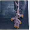 Mini Teddy Bear Keychain, Faux Leather Animal Keychain, Hanging Decoration Backpack, Handbag Hanging Decoration, Korean Version Bag Pendant
