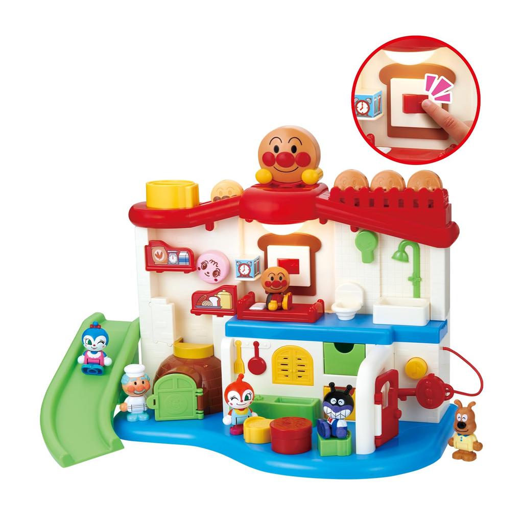 Various Sounds Flashing Play with Anpanman First House DX Recommended for Ages 2 and Up [BANDAI] Lights! Friends!