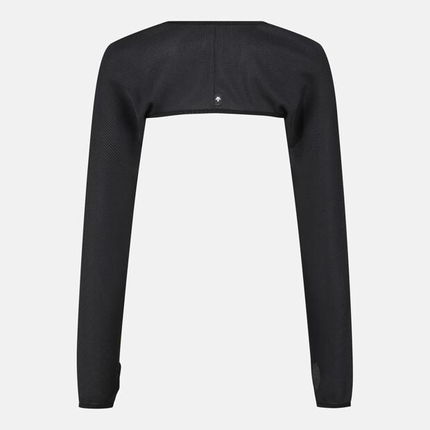 DESCENTE Women'S Running Bolero Slim Fit Long Sleeve T-Shirt Black Sr322Rtl83