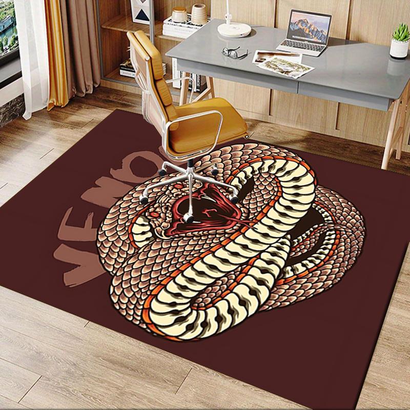 Venom Snake Chair Mat Office Carpet, Oversized Rug for Home Decor, Sofa Mat, Desk Pad Gift, Suitable for Bedroom, Living Room, Various Rooms