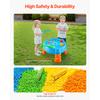 SucceBuy Water Table Playset Children's Outdoor Beach Toy with Fishing Game Set Summer Water Activity Table for Kids Toddlers