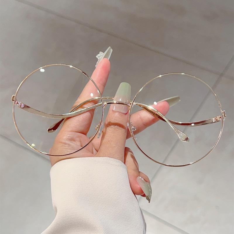 Rimless Sunglasses Polygon Fashion Popular Women Shades Big Frame Round Glasses for Female Gradient Eyeglasses UV Eyewear