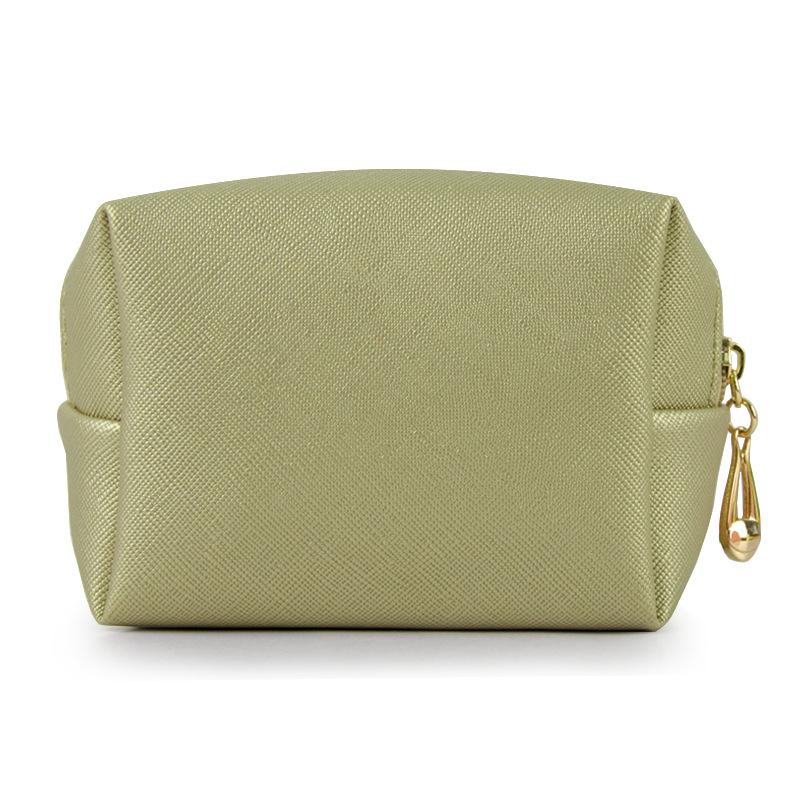 Cosmetic Bag Women Popular Product Pu Hand-Held Portable Square Waterproof Zipper Cute Travel Makeup Skincare Bag