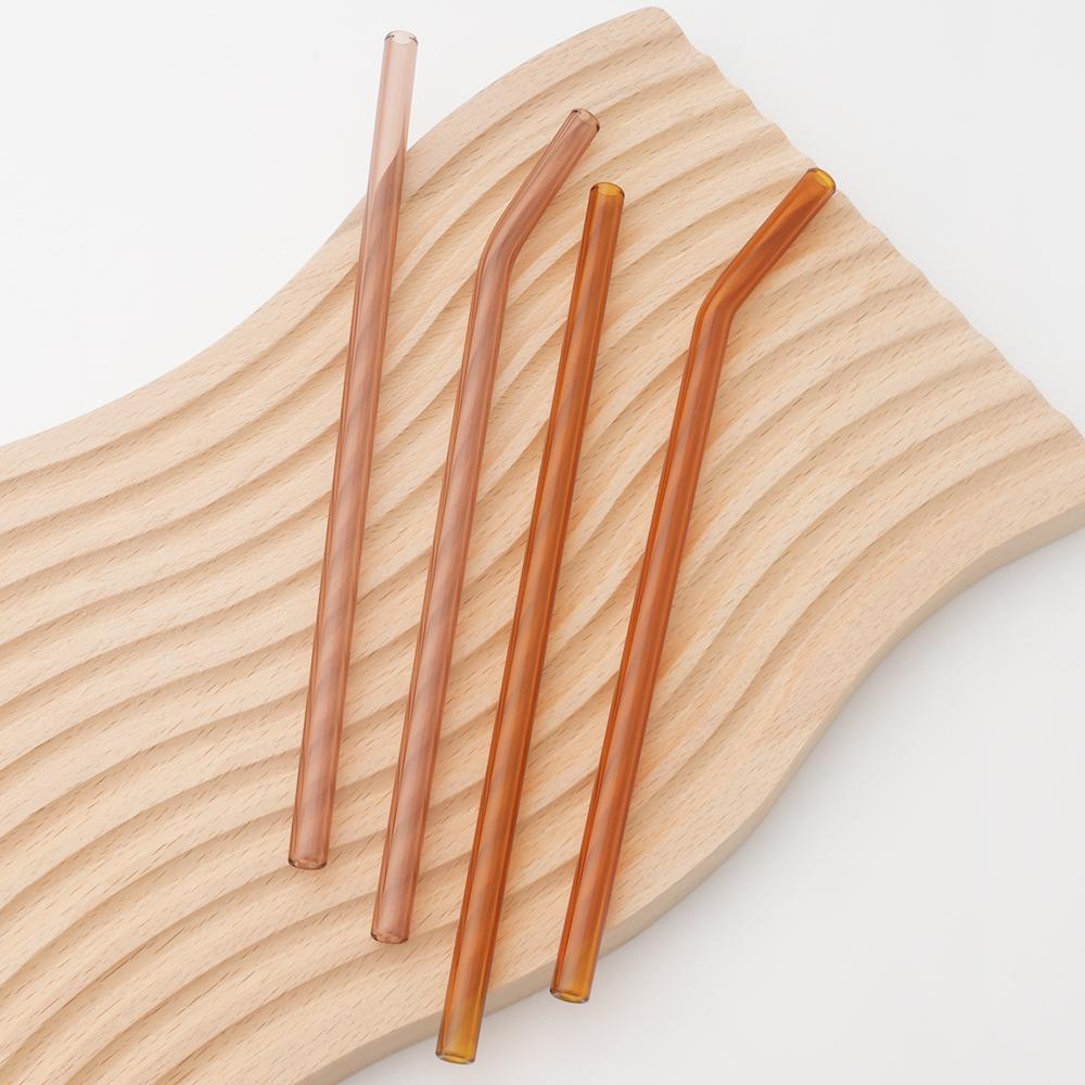 Reusable Drinking Glass Straw High Borosilicate Glass Straw Wide 8mm Eco Friendly Straw for Cocktail Smoothie Milkshake Dinkware