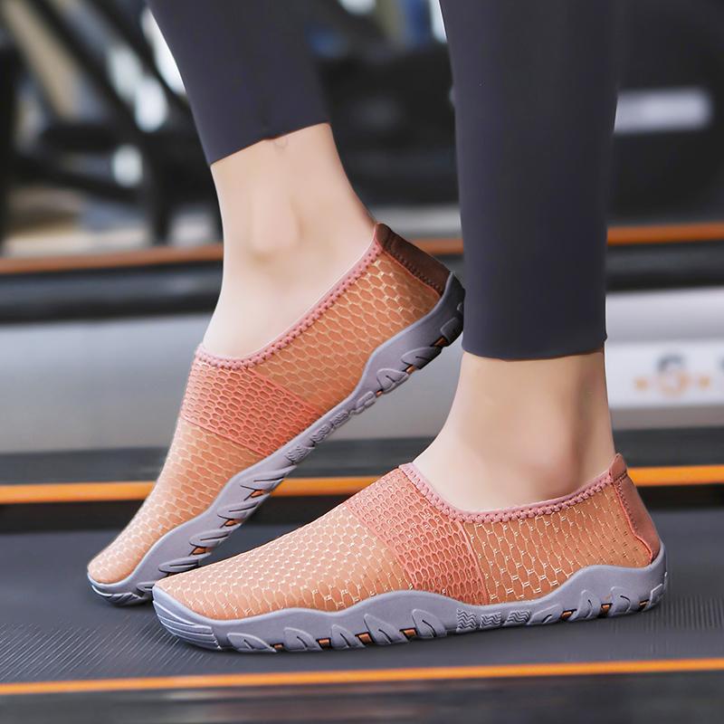 Fashion Pink Fashion Women Fitness Shoes New Couple Water Shoes Breathable Aqua Shoes Swimming Shoes Beach Sport Shoes Plus Size 43