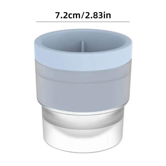 4Pcs Ice Hockey Mold with Lids Easy Release Sphere Ice Cube Maker Stackable Non-stick Puck Mold for Whiskey Cocktails Bourbon