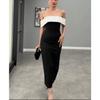 Off-Shoulder Ärmelloses Einfarbiges Bandeau-Kleid für Damen