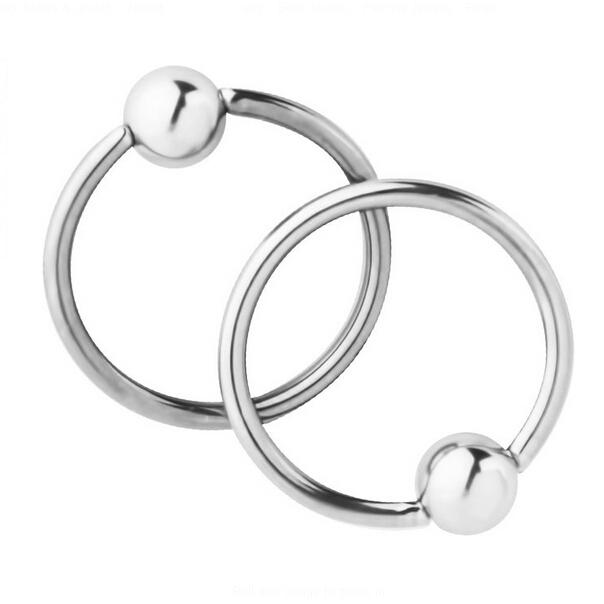 1 paar 16G Stainless Steel Hoop Captive