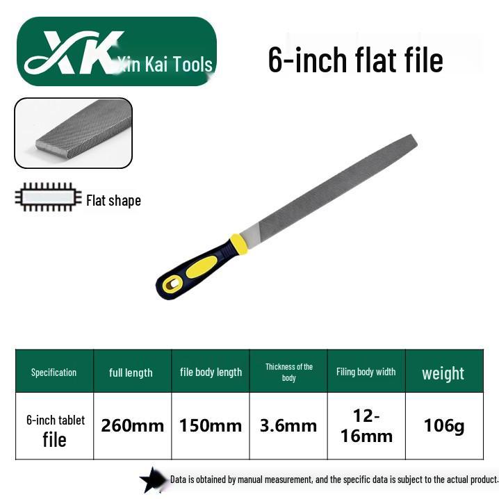 Steel Grinder File - Flat & Triangular Medium-Tooth Wear-Resistant Metal File