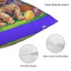 Cute Bunny Yorkie Terrier Dog Easter Eggs Pillow Cover Soft Cushion Cover Vintage Pillow Case For Office Car Home Decor