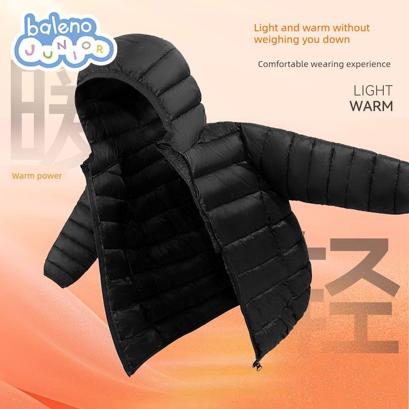 Baleno Kids Girls Cotton Jacket Autumn and Winter Children s Winter Clothing Warm Coat Girls Winter Lightweight Hooded Cotton Jacket Black#Solid Color 130