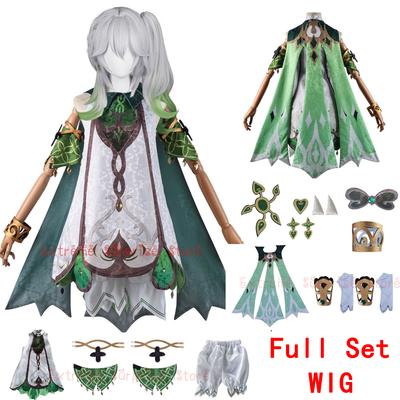 Game   Nahida Cosplay Costume Wig Lesser Lord Kusanali Cosplay Costume Full Set Role Play Outfits Uniform