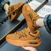 Tênis Esportivos Masculinos Casual Estilo de Rua Plataforma Tênis Estudantes Tamanho Grande Preto Tênis de Skate Aumento de Altura