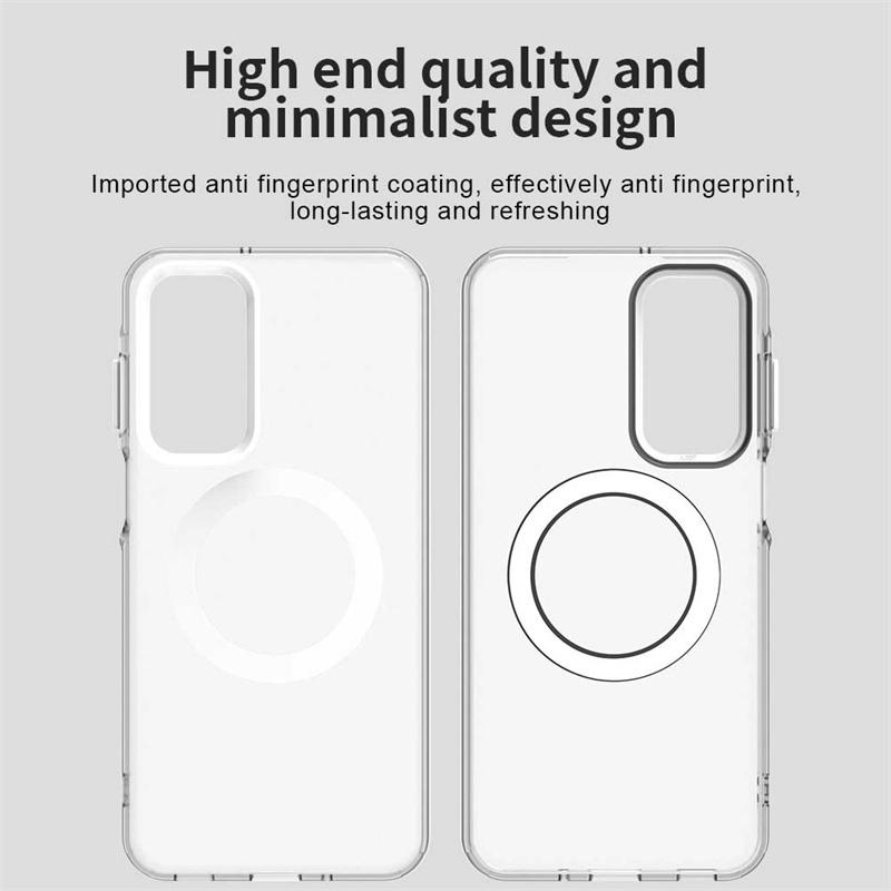 For Samsung M15 Case Cover Samsung Galaxy M15 Capa Shockproof Annular Magnetic Matte Clear Wireless Charging Fundas Samsung M15