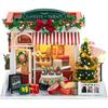 Christmas Minature House Kit for Adults -DIY Christmas Candy House Kit, Christmas Dollhouse Kit, 3D Wooden Puzzle, Christmas Crafts, Christmas Home