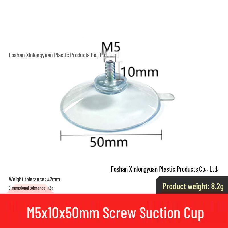 M4-M8 Transparente PVC-Saugnapf mit Gewindestange
