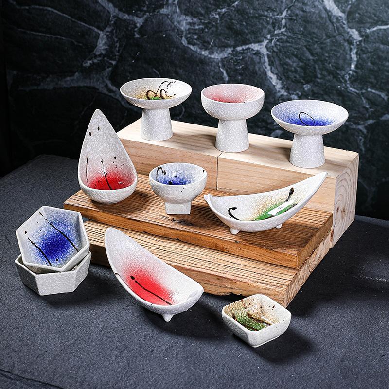 Nakládaná mísa Mísa na koření Grilovací talíř Miska na slané pokrmy Podnos na sójovou omáčku Podnos na občerstvení Japonská keramika malá