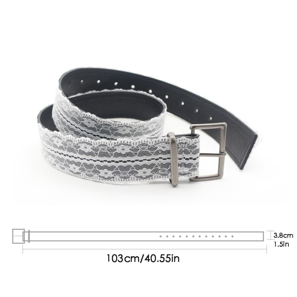 Beautiful Lace Waist Belt Leather Jeans Belts Elegant Lace Waistband for Women Skirts and Jeans