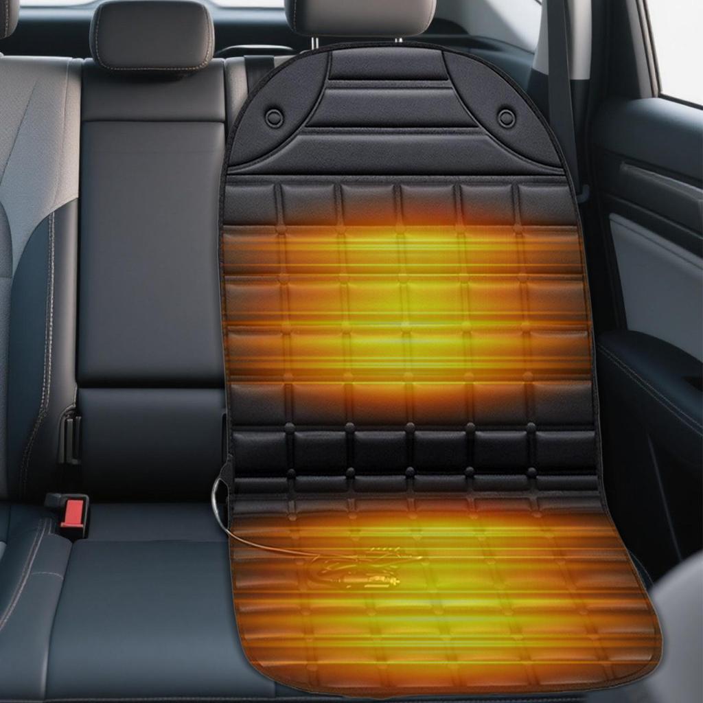 Car Heated Seat Cover 12V Auto Warming Supplies Automotive Seat Warmer For Cars Trucks SUVs RVs Drivers Travelers Winter Driving