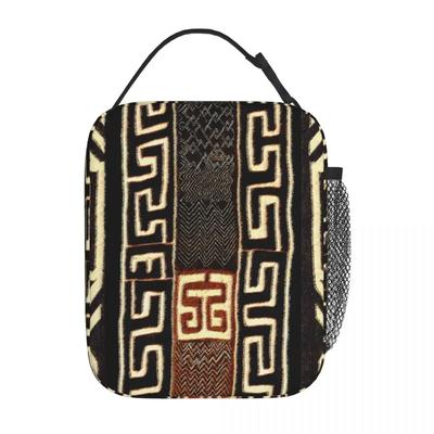 Afrikanischer Stammes Isolierte Lunchtasche Kühlbox Lunchbehälter Antik Hohe Kapazität Tragetasche Lunchbox Männer Frauen College Picknick
