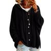 New Autumn and Winter Styles, Button Knit, Hooded Sweater, Cardigan, Solid Color, Casual, Fashionable Jacket, Women's