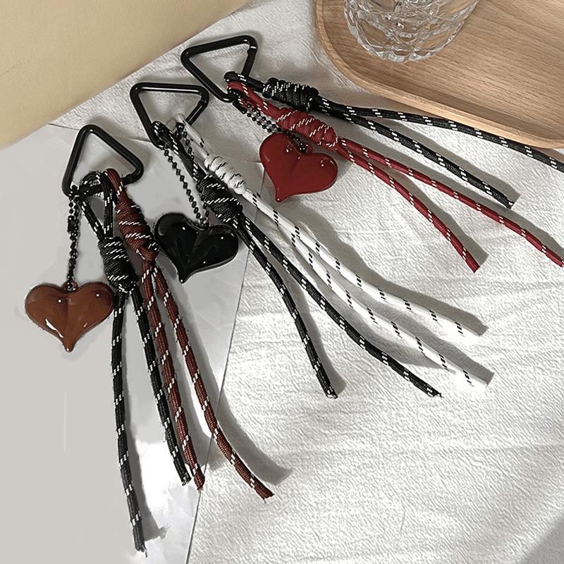 Bag Charm Love Shape Woven Rope Bow-knot Charm Pendant  Jewelry For Girl Women Gift Bag Decoration