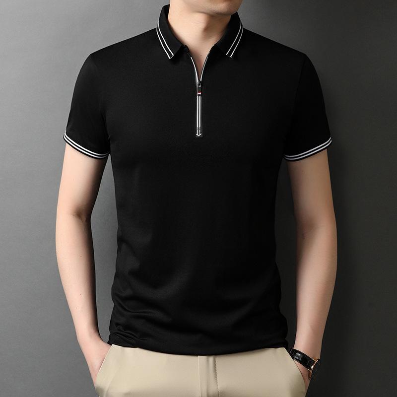 

Новая летняя футболка с коротким рукавом, топ для мужчин среднего возраста, модная хлопковая мужская футболка с рукавами до половины длины, мужская одежда XL