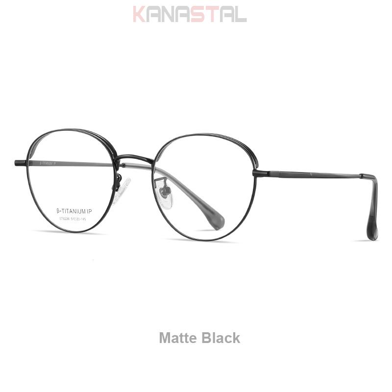 Ochelari de citit cu prescripție din titan pur pentru bărbați, lentile optice pentru miopie, ochelari pentru femei, blocare lumină albastră, rame rotunde