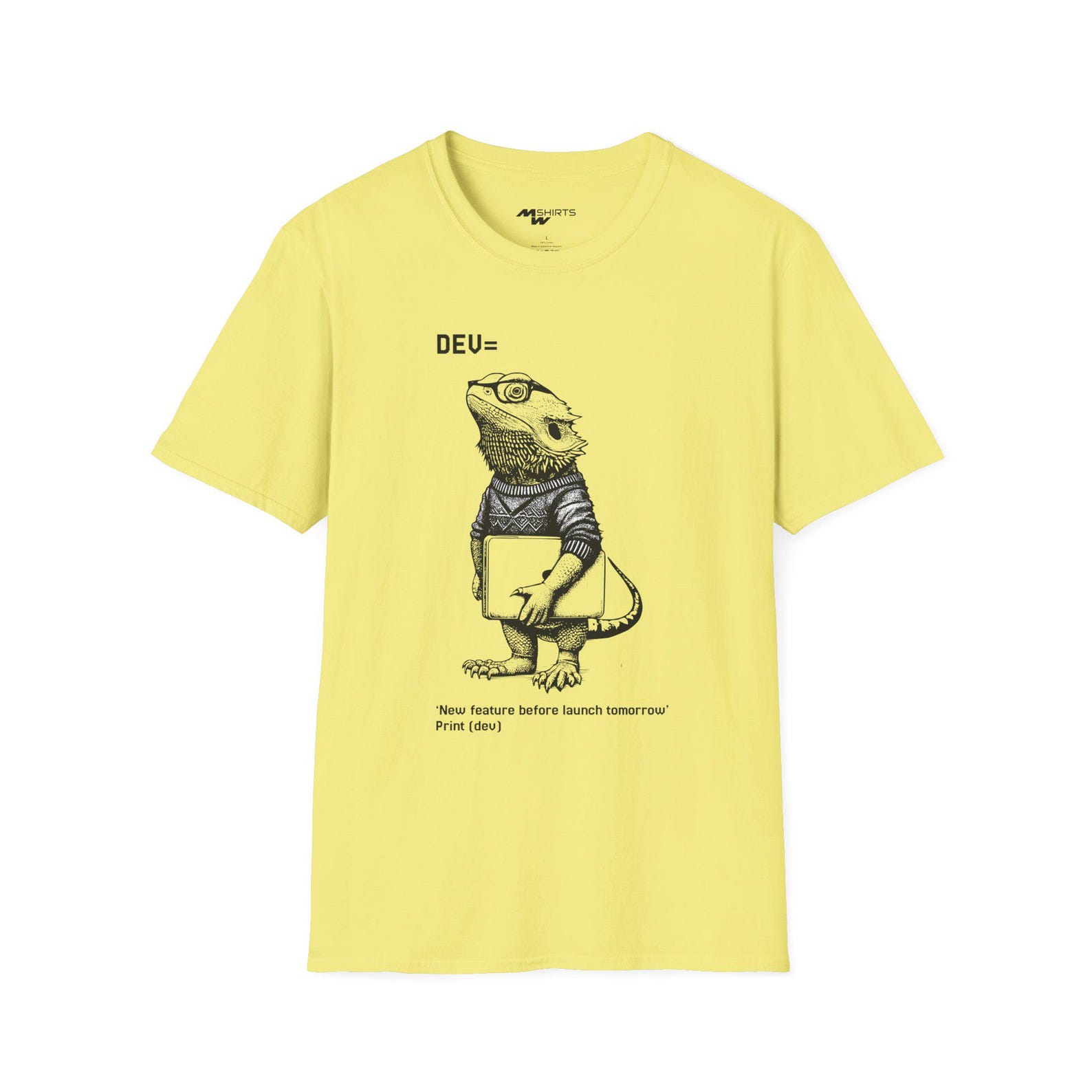 Web Dev Bearded Dragon T-Shirt - New Feature Before Launch Vintage Design/ Unisex Softstyle T-Shirt S