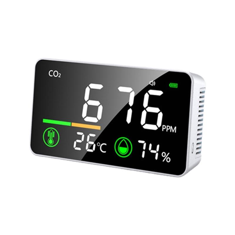 High Accuracy CO2 Meter Temperature Moisture  & CO2 Tester 3 in 1 Carbon Dioxide Detectors Easy to Carry Device for Indoor Space