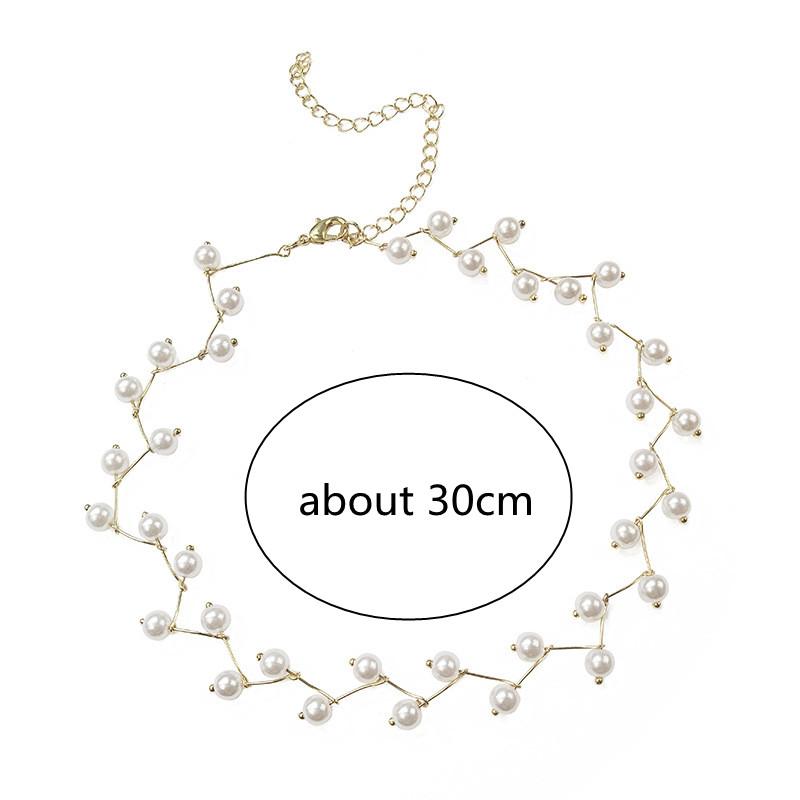 Imitation Pearl Choker Fairy Women Necklaces Korean Pearl Pendants Collar Trend Neck Jewelry Party Neck Decoration