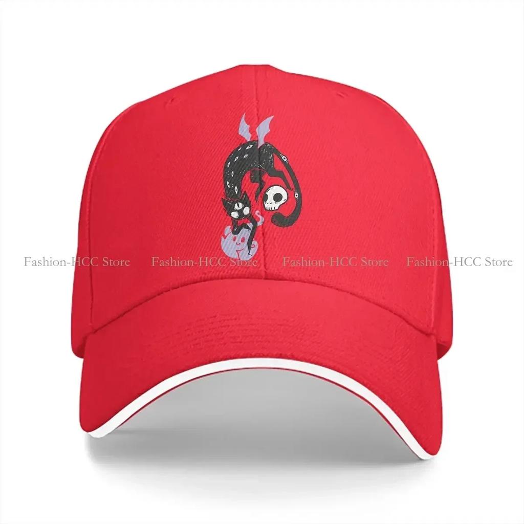 Creepy Cute Solid Color Baseball Caps Peaked Cap Black Cat Sun Shade Hats Unisex Women