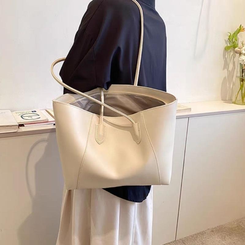 Women's Large Capacity Tote Bag Spring Summer High-End Versatile Shoulder Bag Simple School Bag