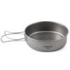 TOMSHOO 3pcs Titanium Bowls Set Ultralight Titanium Dinner Bowl Pan with Foldable Handles for