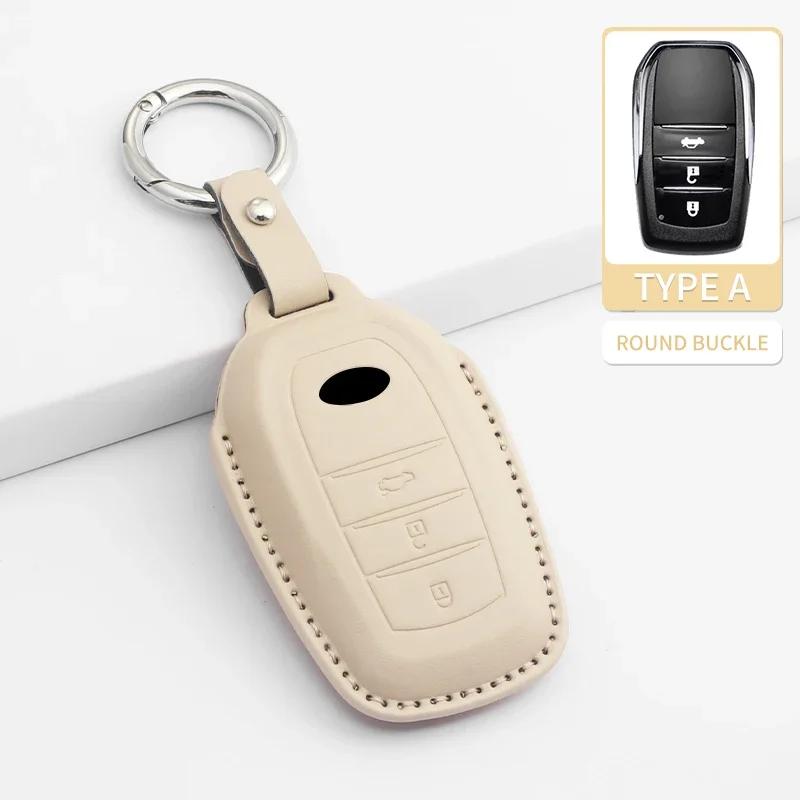 2/3 Tasten Auto Schlüsselhülle Schale Fob für Toyota Prius Camry Corolla CHR C-HR RAV4 Land Cruiser Fernbedienung Schlüsselanhänger PU Zubehör