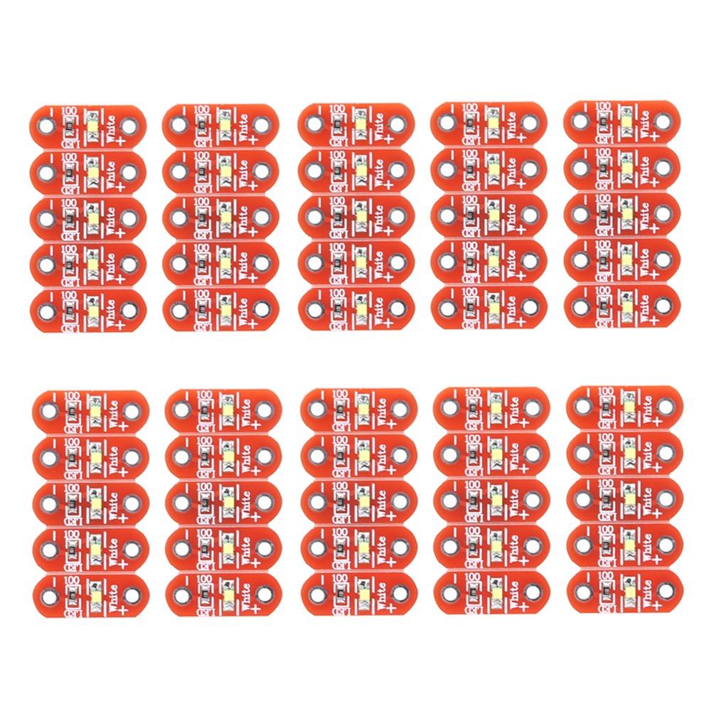 50Pcs White LED for LilyPad LED Module 3~5V Working Voltage Small Size Design Wearable LED Module Surface Mounted