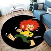 Meister Eder Und Sein Pumuckl Round Area Rug,Carpet Rug for Living Room Bedroom Sofa Playroom Decor,Non-slip Floor Mat