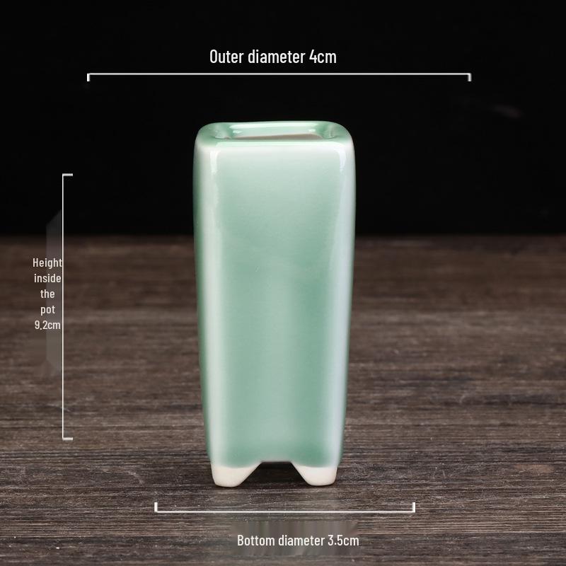 Ceramic Purple Clay Succulent Bonsai Pot - High-End Glazed Mini Flower Pot 