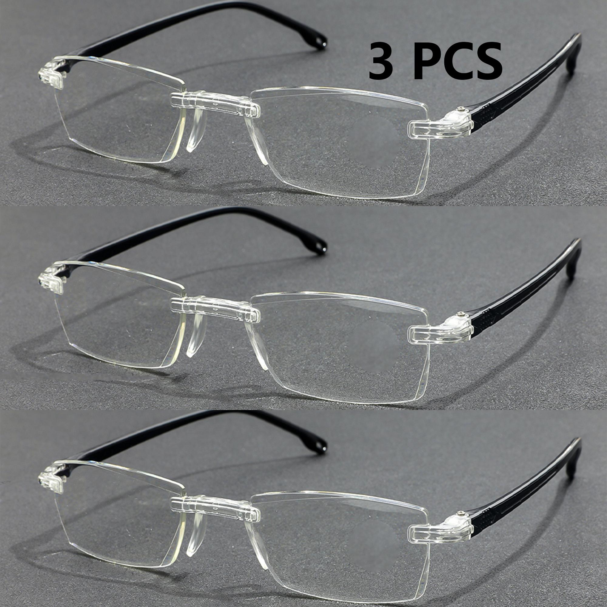 

3 шт. Модные очки для чтения, блокирующие синий свет, модные ридеры, пружинные петли, с принтом +4.0