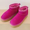 Classic Ultra Mini Women Platform Boots Leather Suede Comfort Winter Warm Fur Slippers Shoes 2026 New Design Man Short Snow Boot