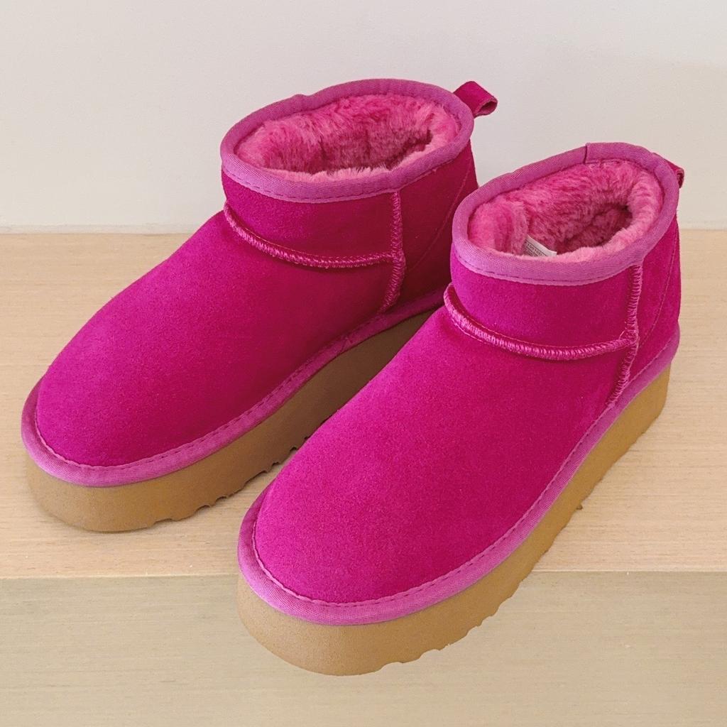 Classic Ultra Mini Women Platform Boots Leather Suede Comfort Winter Warm Fur Slippers Shoes 2026 New Design Man Short Snow Boot