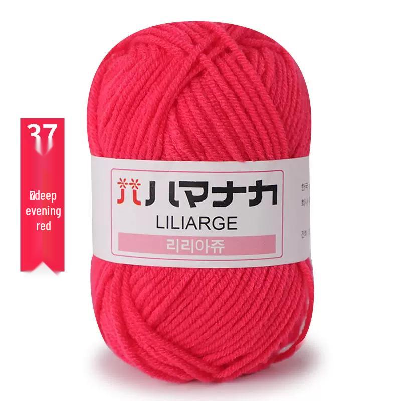 4-Ply Milk Cotton Yarn: Medium-Thick Baby Yarn for Hand-Knitted Scarves, Crochet Shoes, Dolls, and DIY Projects.