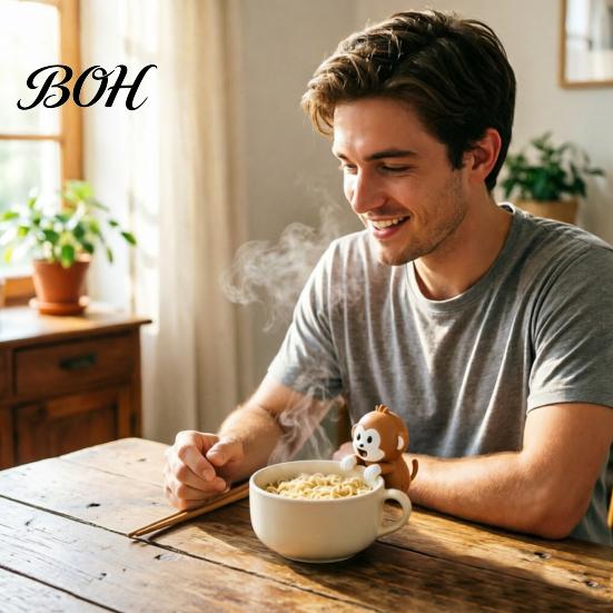 Clip Fan For Bowl Monkey Clip-on Mini for Cup Bowl, Portable Holder Cooling Hot Neck Hanging Soup Coffee, 3 Speed Rechargeable Coffee Chiller,