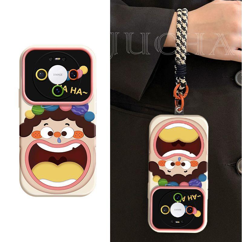 Applicable To Huawei Mate80pro Mobile Phone Case with Lanyard HUAWEImate80 Cartoon New Funny Woman
